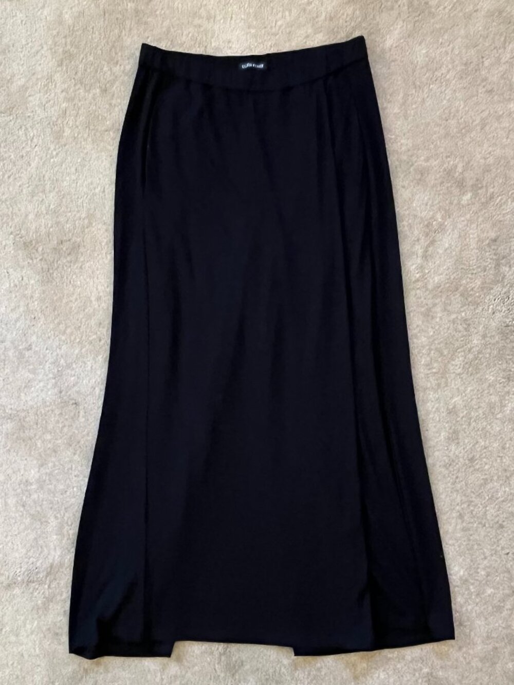 Eileen Fisher Women's Black Wide Leg Pants Skirted Size XS Lagenlook Minimalist